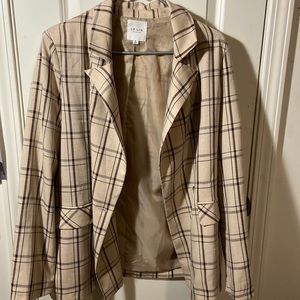 Tan Plaid Blazer